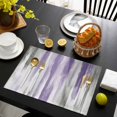 thumbnail image 3 of Purple Gray Placemats Set of 6, Vintage Country Abstract Gradient Aesthetic Placemats for Dining Table, Place Mats for Kitchen Tabletop, Waterproof Wipeable Dining Table Mats Set, 3 of 9