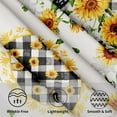 thumbnail image 3 of Sunflower Floral Tablecloth Round 60 Inch Buffalo Plaid Table Cloth Waterproof Reusable Table Cover Decorative for Picnic Party Holiday, 3 of 8