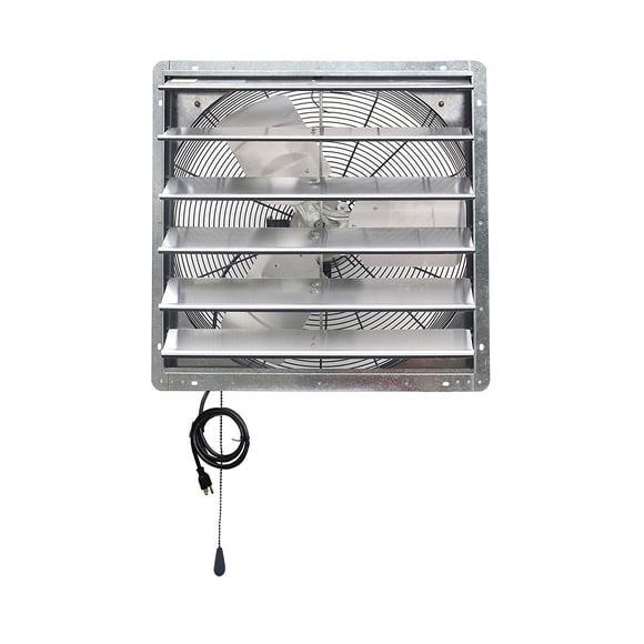 iLiving ILG8SF24V-T 2 Speed 24 Inch Exhaust Attic Garage Grow Fan w/ Thermostat