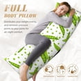thumbnail image 4 of Body Pillow Cover - Soft Body Pillow Pillowcase, green Peas Breathable Long Body Pillow Case Cover with Invisible Zipper 20x60in, 4 of 5