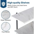 thumbnail image 5 of Tribesigns Console Table, Narrow Entryway Table for Living Room, Modern Faux Marble Sofa Table with 3-Tier Storage Shelves, Entrance Accent Table for Hallway, Foyer, 5 of 7