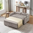 thumbnail image 3 of TUANLUO Loveseat with Pull-Out Sofa Bed, Convertible Sofa Bed with 2 Pillows, Futon Sofa Bed with 3 USB Ports and 360° Swivel Phone Holder, Sofa Bed Sleeper for Home Living Room Bedroom, Light Gray, 3 of 10