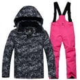 thumbnail image 2 of Kid Snowsuit 6-14Years Children Girls Boys Ski Suit Outdoor Windproof Waterproof Puffer Hooded Jacket Warm Thickened Velvet Jumpsuits, 2 of 4