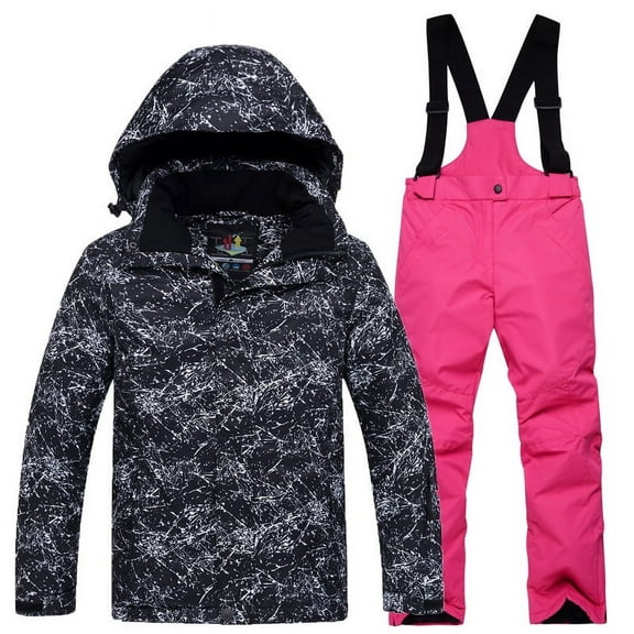 SELONE Snowsuits for Toddlers Girls with Pockets Waterproof Windproof Zipper Long Sleeve Fall Winter Outwear Hot Pink 7 Years