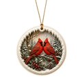thumbnail image 2 of Christmas Tree Decorations with Rustic White Snowy Border Design, Festive Red Christmas Ornaments for Winter Decorations for Home and Tree Branches, 2026 Christmas Ornaments, 2 of 6
