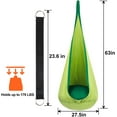 thumbnail image 6 of Kids Pod Swing Chair, Hanging Hammock Chair with Inflatable Pillow, Sensory Pocket for Outdoor and Indoor, Max 176Lbs(Green, 6 of 13