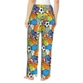thumbnail image 3 of Sigee Various Balls Print Women's Soft Pajama Pants - Breathable and Comfortable Lounge Sleep Bottoms with Elastic Waistband and Pockets-Small, 3 of 9