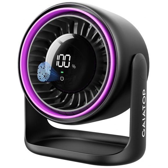 Ventilador de Escritorio Gaiatop Recargable USB-C de 7.7" con Batería de 4000mAh