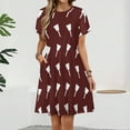 thumbnail image 2 of Mississippi State White Cowbell Dress Fashion Beach Short Sleeve Dresses Female Party Printed Sundress, 2 of 7
