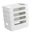 thumbnail image 2 of veasfak Router Rack Office Desktop Organizer Shelves Router Organizer Storage Rack Space White 4 Tier, 2 of 9