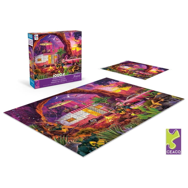 Ceaco Desert Paradise 500 Piece Metallic Dragon Jigsaw Puzzle with