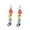 Rainbow, variant on Grofry Fashion Women Acrylic Rainbow Chain Long Dangle Ear Clip Hook Earrings Club Jewelry Ear Hook