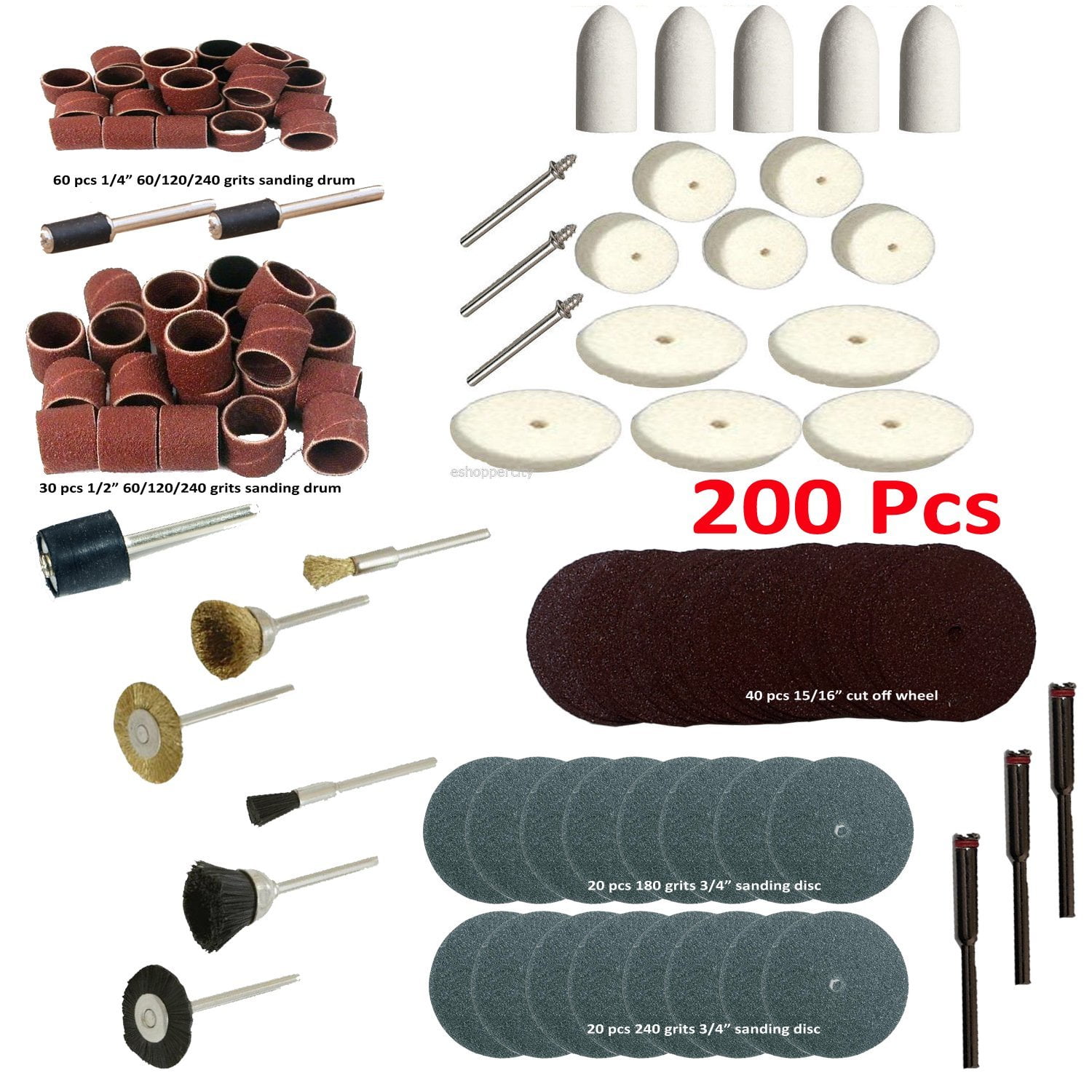 30PC Pre-Cut Sandpaper 3 Assorted Sizes Sand Wood Paint Metal Hardware Use 