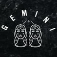 thumbnail image 2 of Junior's Lost Gods Zodiac Gemini Line Symbol Graphic Crop T-Shirt Black Small, 2 of 4