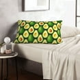 thumbnail image 6 of Lsque Avocado Pattern Pillow Case – Soft & Cozy Throw Pillow Cover, Hypoallergenic Cushion Case for Sleeping Women with Envelope Closure-16"x24", 6 of 6