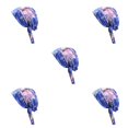 thumbnail image 3 of sweethay Envoltura de pelo de seda Bufanda de cabeza de moda Gorro de dormir Floral azul real Type2 NO2, 3 of 5
