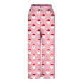 thumbnail image 4 of Puyaiuu Women's Christmas Plush Pajama Pants with Pockets Adjustable lacing, Soft Fleece Lounge Pants Holiday Print Gift, 4 of 4