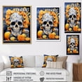 thumbnail image 4 of Designart "Marigold Offerings Gold Mexican Art" Floral Floater Framed Wall Art Print, 4 of 7
