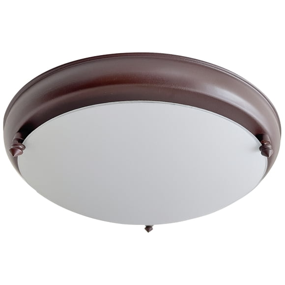 Lámpara De Techo Luz Ideal, Plafón 450 Chocolate Grande Liso.