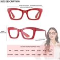 thumbnail image 3 of GFDYREE 3 pack Oprah style Spring hinge Readers Blue Light Blocking Computer Square Reading Glasses for Women Men, 3 of 6