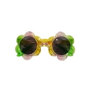 TheFound Kid Sunglasses with Sun Flower Shape Transparent Jelly Color