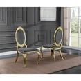 thumbnail image 3 of Ensemble de Salle à Manger en Verre Clair avec Table et 6 Chaises Ovales en Velours Gris, 3 of 3