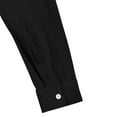 thumbnail image 5 of VgaVtl Cotton Linen Long Sleeve Mens Shirt Collared Clothing for Men Button down Loose Workout Soft Black Solid Color Shirts,L, 5 of 7