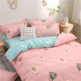 thumbnail image 5 of Set Tempat Tidur Oranye Anak Perempuan Laki-laki Seprai Linen Kotak-kotak Penutup Selimut 240X220 Single Ganda Ratu Raja Selimut Penutup Set Seprai, 5 of 5