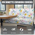 thumbnail image 2 of XYZCANDO Cute Flower RV Dinette Cushions Camper Accessories Universal Slip Covers for Loveseat Stretchable Couch Cushion Covers Comfortable Furniture Covers for Sofa and Loveseat, 2 of 5