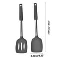 thumbnail image 3 of Zmeidao Solid and Slotted Spatula, Heavy Duty Turner Spatula for Cooking, Non-Stick Heat-Resistant Kitchenware for Baking, Flipping Eggs, Pancake, Burgers, Fish, Set of 2, 3 of 8