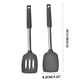 thumbnail image 3 of Juego de espátulas de acero inoxidable - Utensilios antiadherentes de cocina de 2 piezas para cocinar, voltear y remover - Torneador resistente al calor de 13,6" y cuchara ranurada, 3 of 8