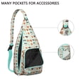 thumbnail image 2 of Bark & Style Sling Bag - Artistic Dog Pattern Crossbody Backpack (Dogs and Flowers Print, Waterproof & Lightweight), 2 of 4