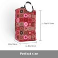thumbnail image 3 of XMXY Red Fractal Spiral Mandela Rectangular Laundry Basket Organizer , Collapsible Folding Tall Clothes Hampers For Laundry With Handles, 3 of 6