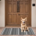 thumbnail image 4 of Bohemian Retro Floral Non-Slip Entryway Door Mat,Boho Indoor Decor Durable Low Plush Door Mat,Washable Welcome Rug for Patio Hallway Home Decor 16x47 Inches, 4 of 7