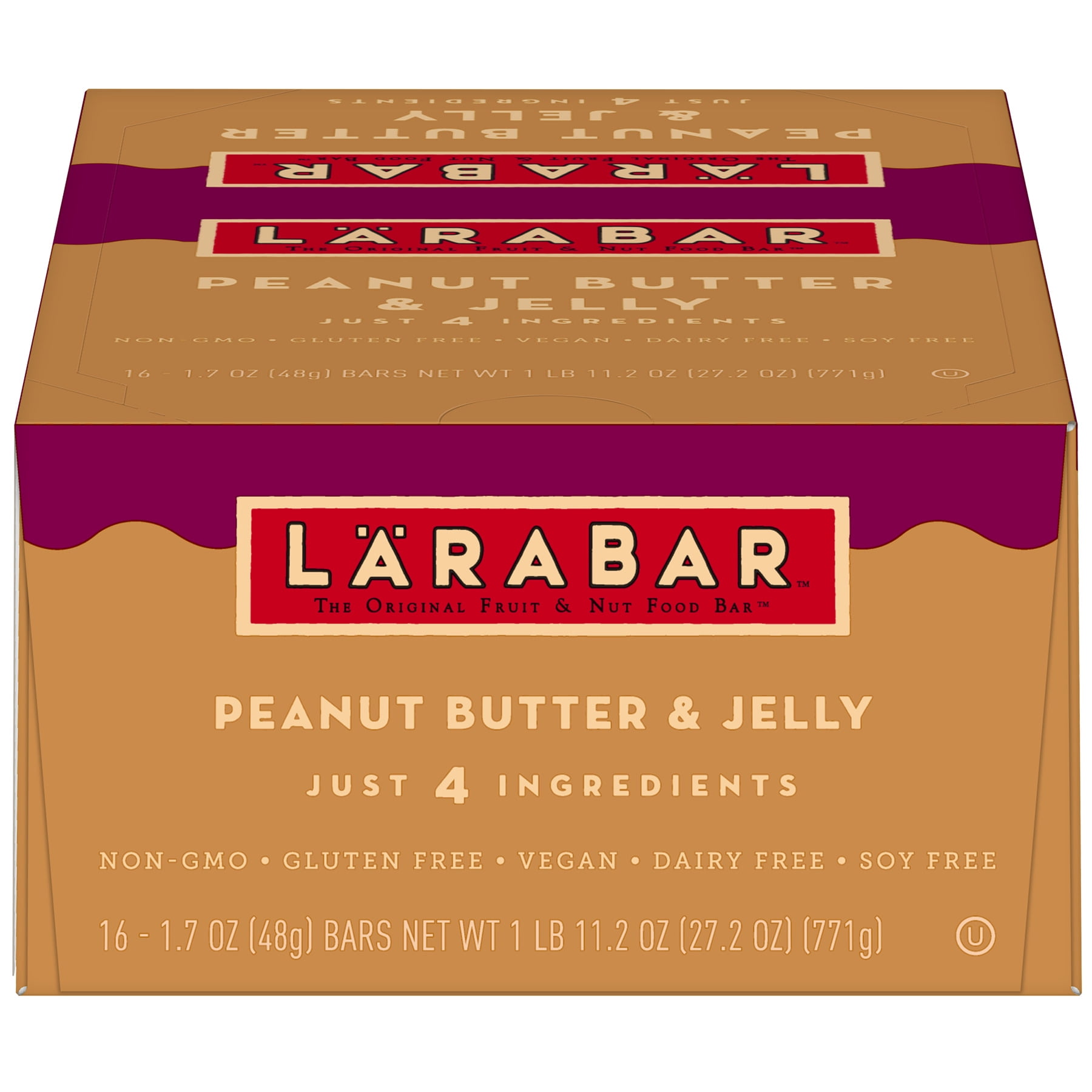 Larabar Gluten Free Peanut Butter Jelly Bars 16 Ct 27 2 Oz