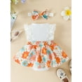 thumbnail image 3 of Baby Girl Summer Clothes Outfits Sleeveless Lace Floral Romper Dress Newborn Outfit, 3 of 7