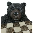 thumbnail image 4 of Rustic Western Forest Black Bear Checkerboard With Bear Paw Color Checkers Set, 4 of 9