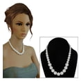 thumbnail image 2 of Wet Seal White Graduated Lucite Beaded Close-Fitting Choker Necklace 16" Ladies Adult Female Women, 2 of 4