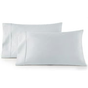 HC COLLECTION Pillow Cases - Set of 2 King Size Microfiber Pillowcase Pack -Ice Blue