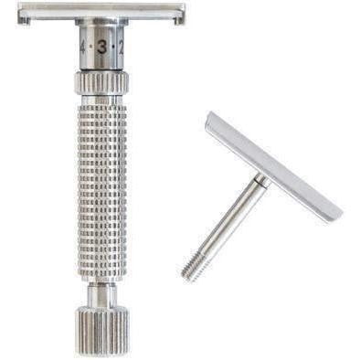Rex Supply Co. Ambassador Adjustable Stainless Steel DE Safety Razor