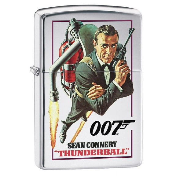 Zippo Lighter: James Bond 007 Thunderball - High Polish Chrome 79341