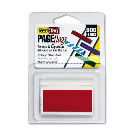 Removable/reusable Page Flags, Red, 300/pack | Bundle of 2 Packs