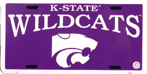 HangTime Kansas State Super Stock Metal License Plate 6 x 12 Tag City Auto tag