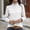 White, variant on jjayotai Women's Button down Shirts Long Sleeve Smocked Cuffed Ruffle Collar Blouses Fall Work Business Casual Tops
