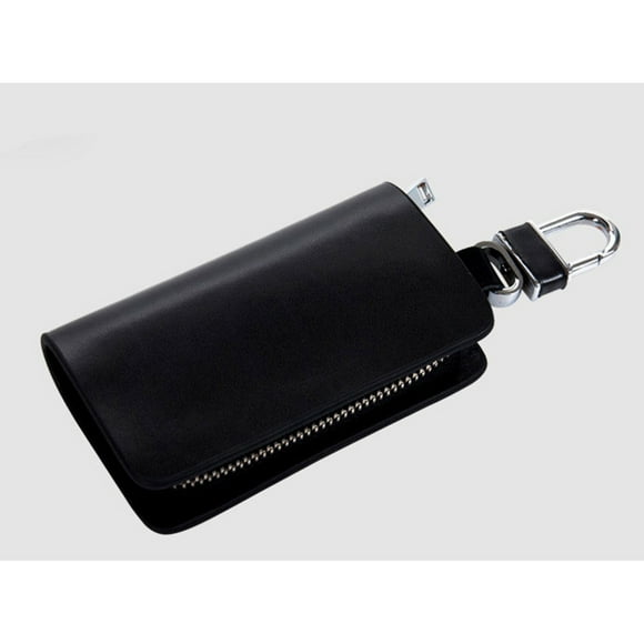 COOPHYA Car Key Protector Case 1Set Black Pu Zipper Car Key Case For Home Keys And Office Keys 9.8x5.8x2.5Cm