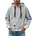 thumbnail image 2 of CONZONE Mens Casual Hoodies Long Sleeve Pullover Hoodie for Men Graphic Hooded Sweatshirts With Pocket, 2 of 6