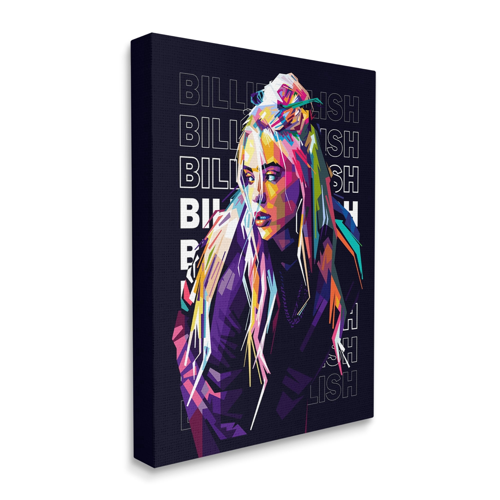 Stupell Industries Billie Eilish Modern Abstract Geometric Portrait Famous Figure, 16 x 20, Design by Birch&Ink