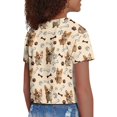 thumbnail image 5 of Uourmeti Kids Dog T-Shirt for Girls 7-8 Summer Short Crop Top Casual Loose Crew Neck Pullover for Sports School, 5 of 6