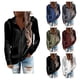 thumbnail image 3 of Sudaderas Con Cremallera Sudaderas Con Cremallera De Manga Larga Con Cremallera Outwear Abrigo De Suéter Rib Knit Sudaderas Con Capucha De Manga Larga Mujer Suelta Casual Color ANGGREK No, 3 of 7