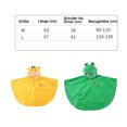 thumbnail image 2 of Poncho de lluvia para niños, capa de lluvia para niñas y niños, 100% impermeable, portátil, plegable, poncho de lluvia para niños, bicicleta con bolsa de almacenamiento, chaqueta de lluvia, 2 of 6